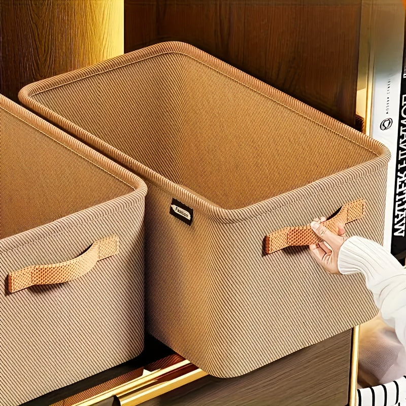 Classic fabric storage baskets - versatile organizer for closet, shelf, office & dorm, perfect for clothing, sundries & home organization.