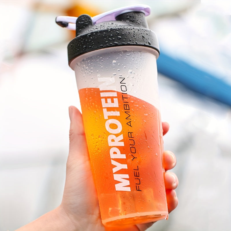 BPA-free protein shaker bottle, leak-proof, ideal for smoothies & workouts. Durable PP material, hand wash recommended.