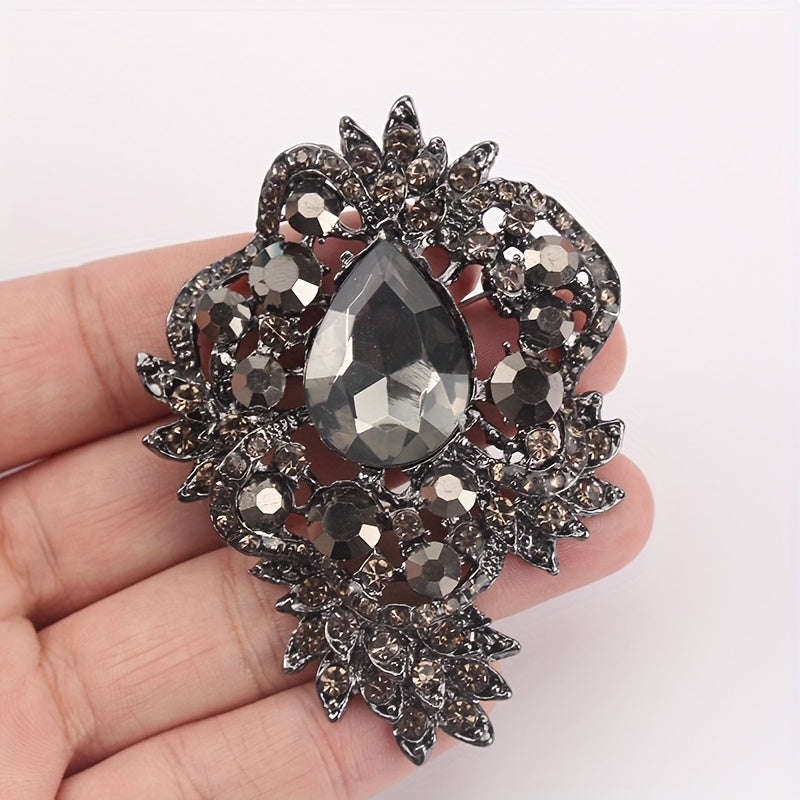 Zarif Rhinestone Brooch Pin - Sviterlar, Kardiganlar va Palto uchun Zamonaviy Qo'shimcha