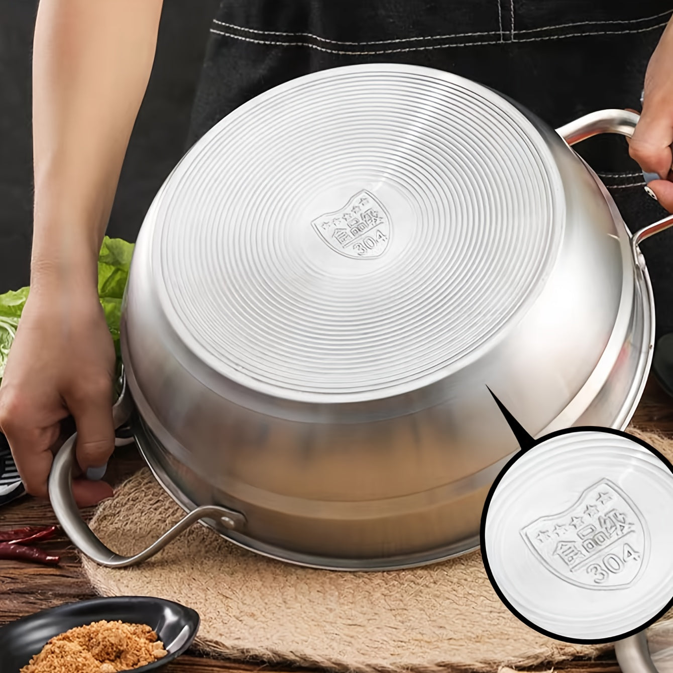 Durable and Thickened Premium Steamer Pot made of 304 Stainless Steel with Glass Lid for Easy Cooking and Serving.