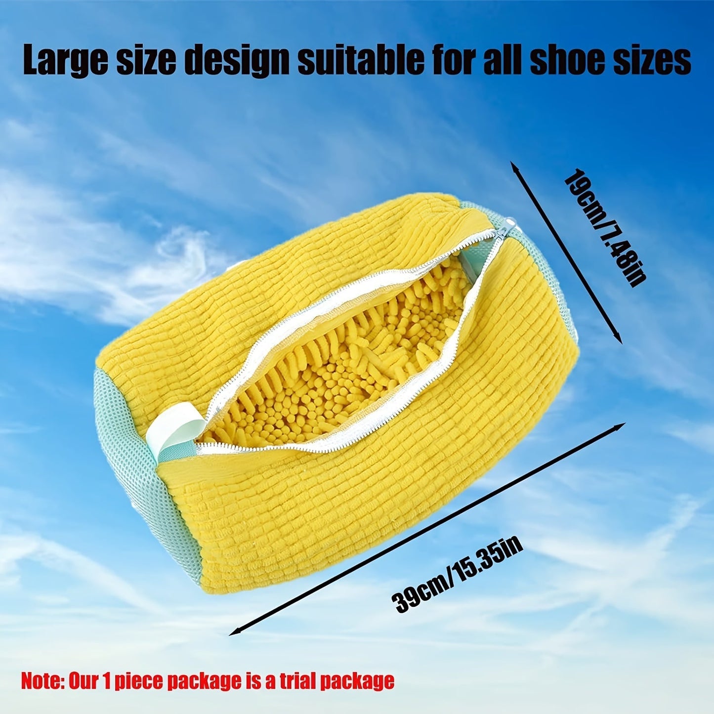 Seayoon 2 Pack Shoe Washing Bags - Sturdy Laundry Bags for any Shoe Size, Zip-up Fabric Protectors, Laundry Bags for Shoes