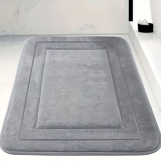 Non-Slip Bathroom Mat for Safety, Plush Thick Bath Mat for Comfort, Highly Absorbent Doormat, Soft Bathroom Carpet, Durable Door Floor Mats, Convenient Machine-Washable Quick-Drying Rugs, Essential Bathroom Accessory