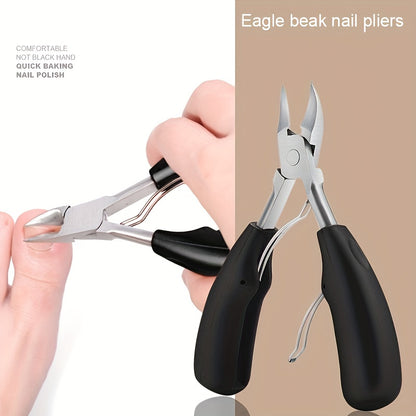 Nail clipper for thick nails, ingrown nails, and paronychia trimming, with manicure and pedicure tools.