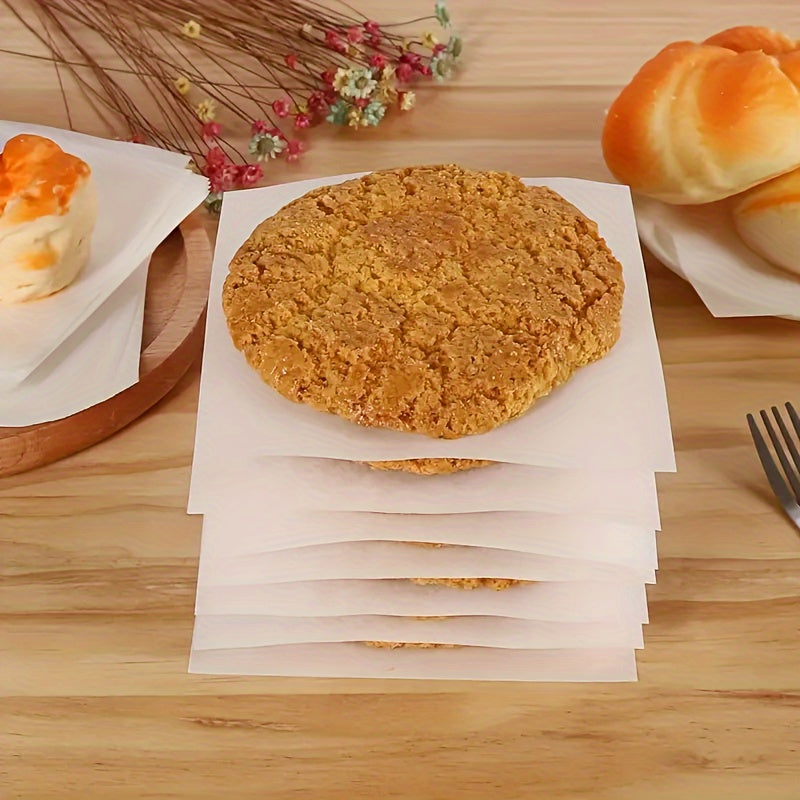 Versatile Holiday Use - 100-Pack of Butcher Paper Squares for Burger Patty Separating, Non-Stick, Waterproof & Oilproof, Made with Premium Food-Grade Pulp, Perfect for Baking, BBQ, Cake, Freezing & Candy Wrapping