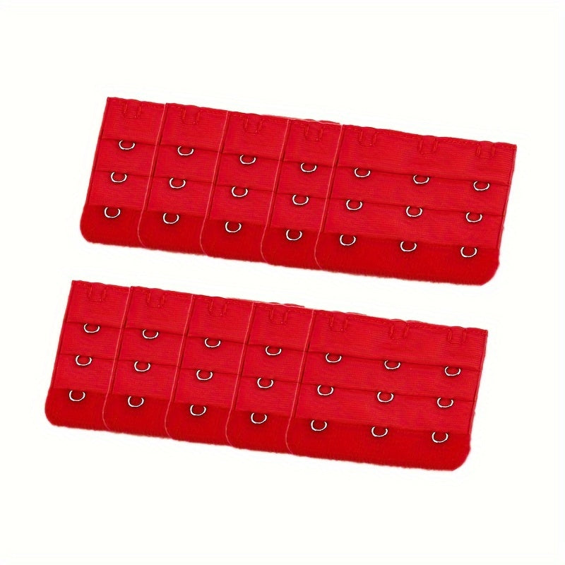 10pcs of adjustable bra strap extenders with 3 hooks - a comfortable and convenient accessory for women's lingerie and underwear.