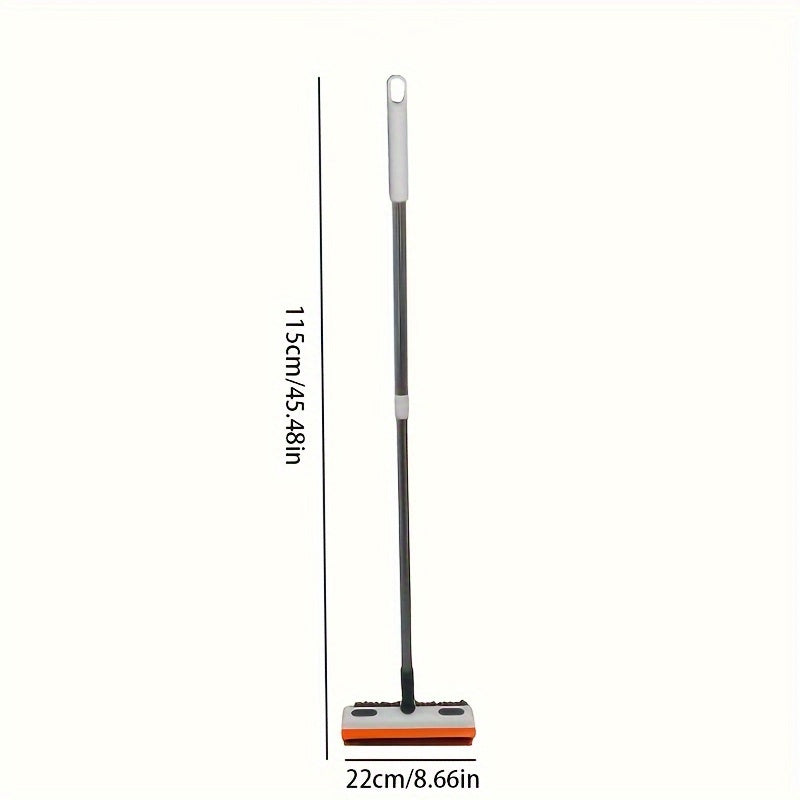 Effortlessly clean your home with the 2-in-1 Extendable Floor Scrubber featuring a Built-In Dispenser and Stiff Bristle design for tile and bathroom cleaning.