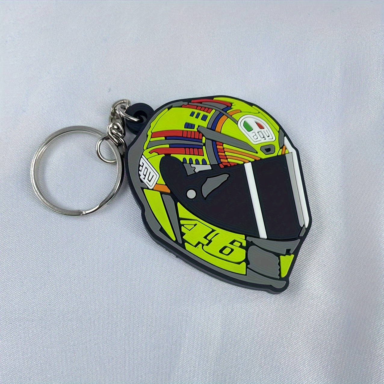 Perfect Gift for Men: Durable Rubber & PVC Sporty Motorcycle Racer Keychain - Ideal for Christmas, Halloween, Birthdays, and Anniversaries