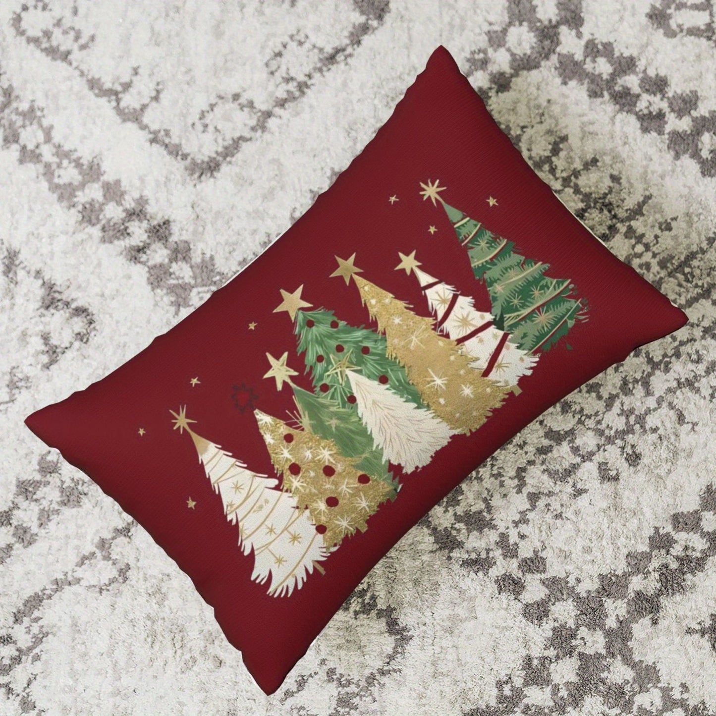 Decorate your living room and bedroom with this Christmas Decorative Pillow Cover featuring a Christmas tree design. This sofa cushion cover is perfect for adding some festive charm to your space. It makes a great Christmas decoration and gift. The