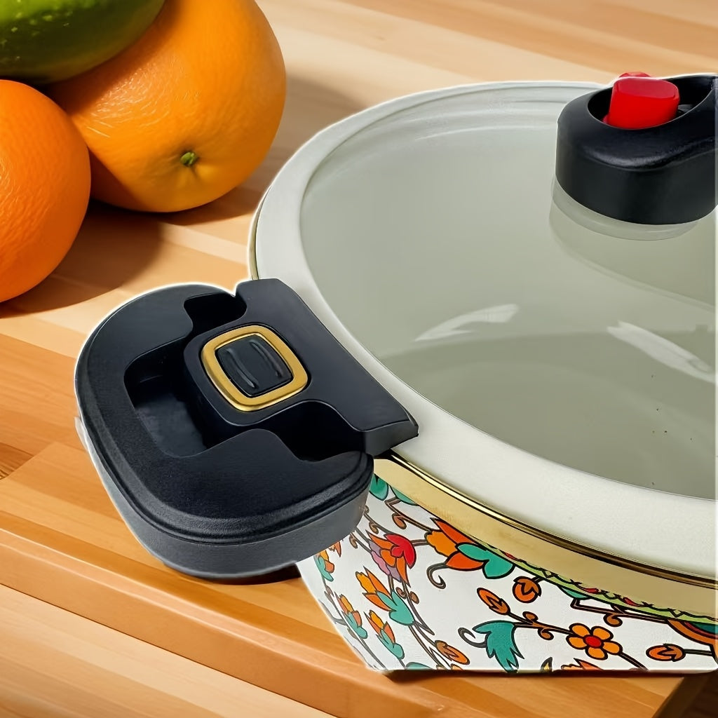 Multipurpose Enamel Micro Pressure Cooker Set - Robust, Long-lasting, and Ideal for Retaining Food Flavor