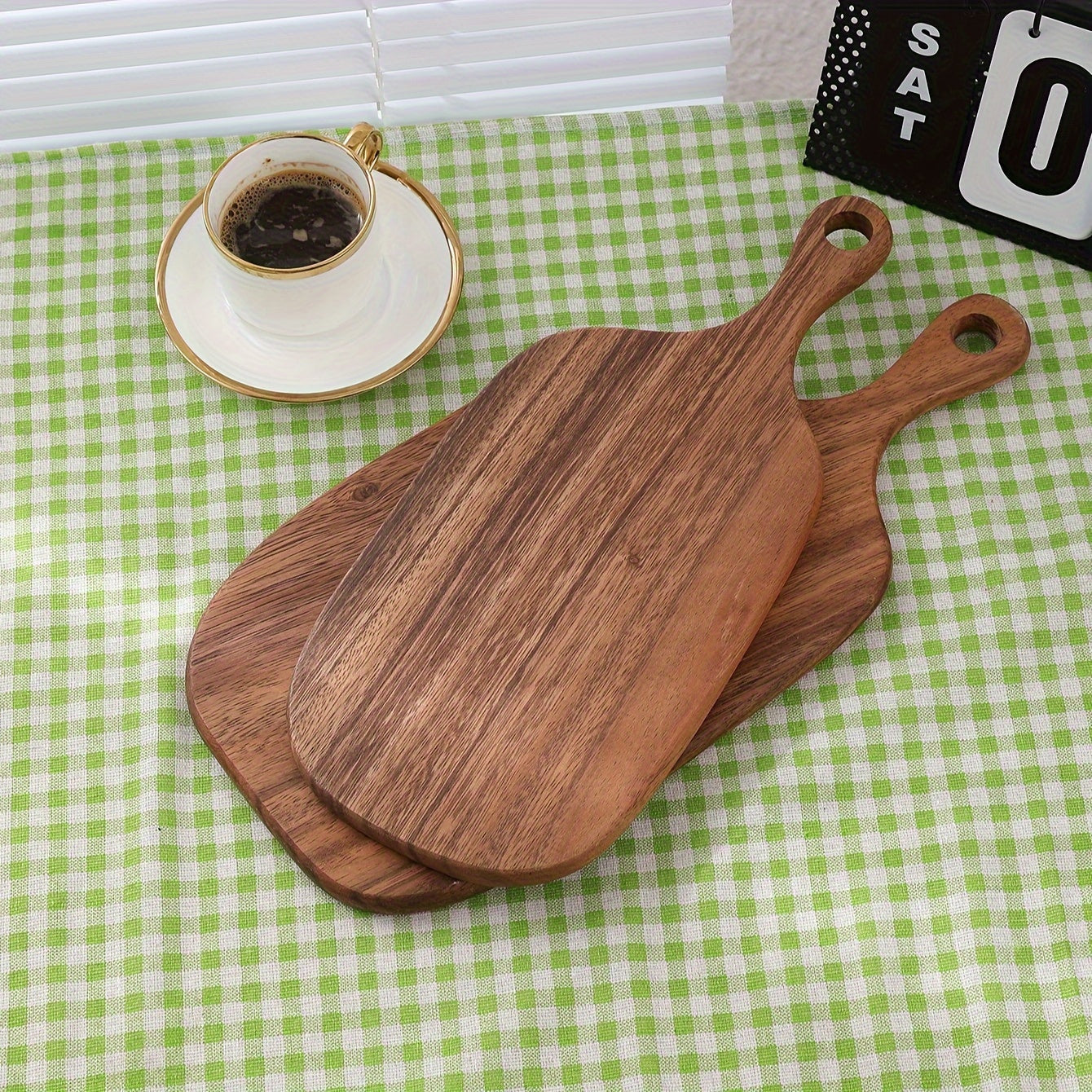 Set of Bread Board and Cheese Tray made from Acacia Wood suitable for Food Contact