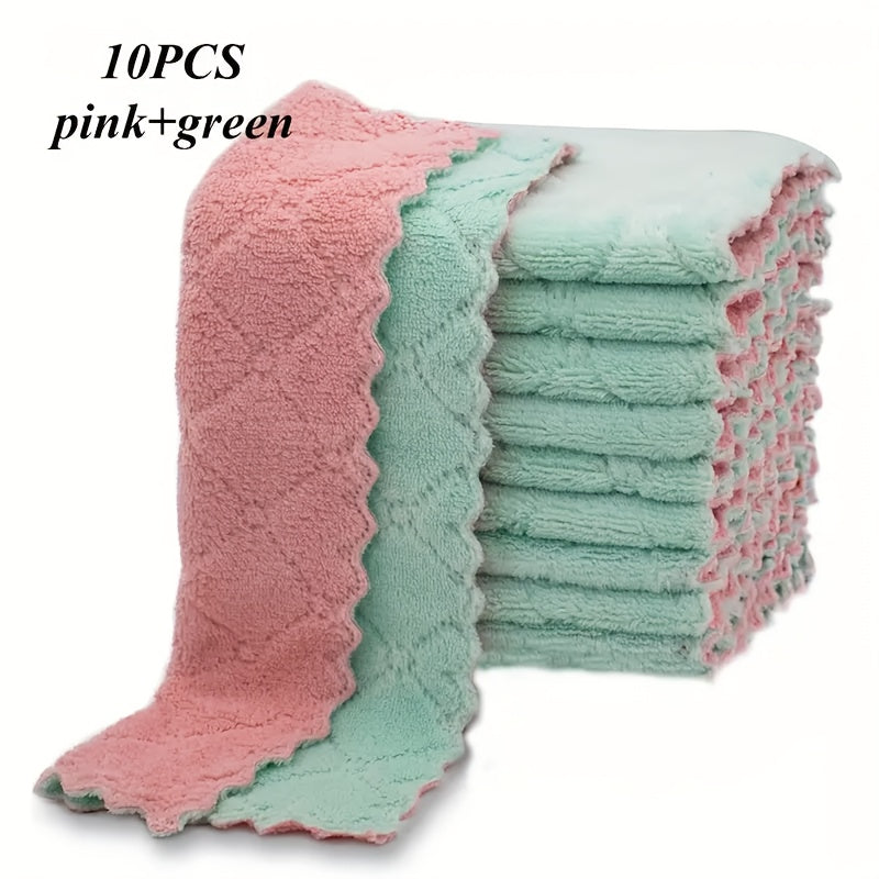 10 premium cotton hand towels for kitchen and bathroom - ultra absorbent and durable for efficient cleaning, multi-purpose.