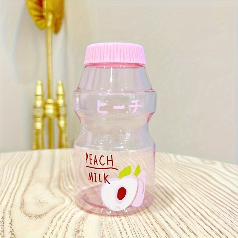 Adorable, durable cartoon milk bottle design sports tumbler with seal cap, large capacity, BPA-free polycarbonate, machine washable - ideal birthday gift.