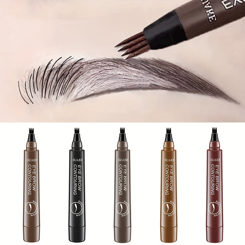 Waterproof microblading eyebrow pencil with micro-fork tip for natural makeup. Perfect gift for women.