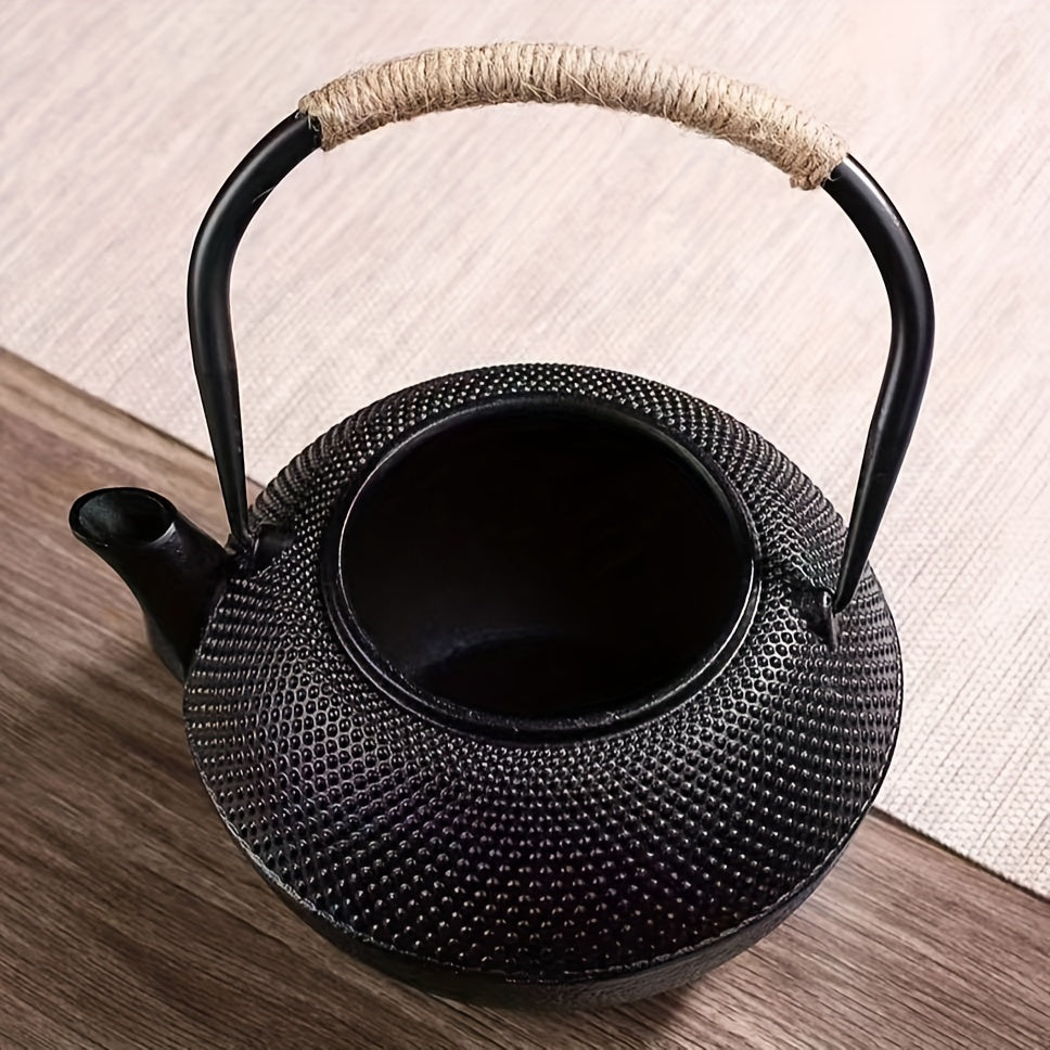 High-Quality 30oz Cast Iron Teapot Featuring Stainless Steel Infuser - Ideal for Loose Leaf & Blooming Tea, Great Gift for Tea Lovers, Long-lasting and Heatproof, No Additional Coating Required