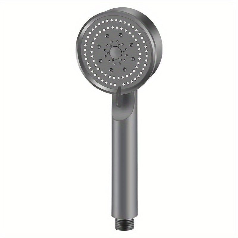 5-setting high-pressure shower head with adjustable flow, wall-mounted, silicone nozzles for better shower experience.