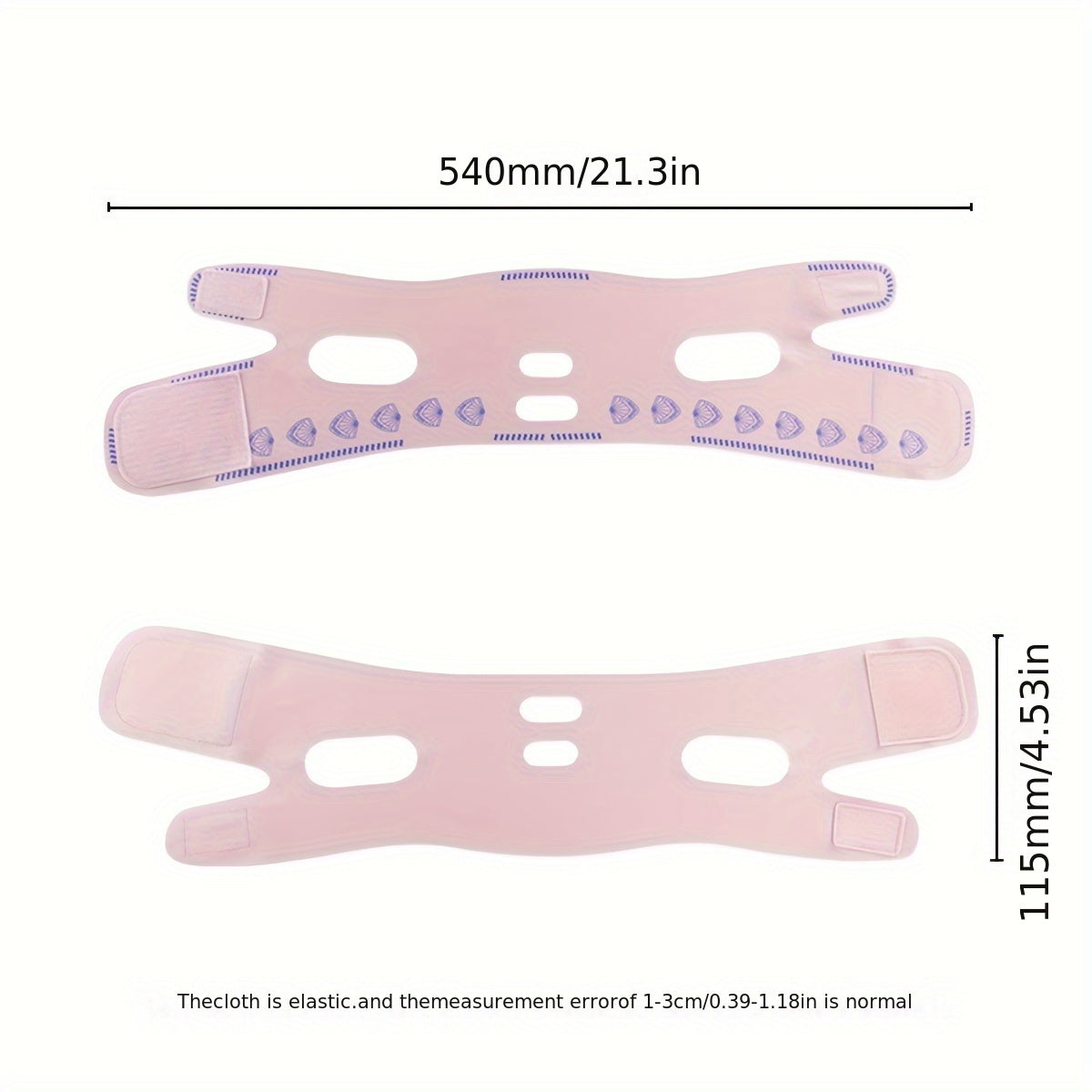 Pink Facial Sculpting Belt for V Line Face Slimming with High Elasticity, Pressure Compression, and Unscented.