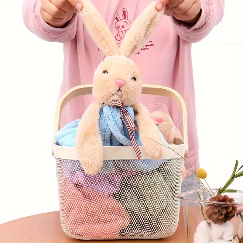 Little Rabbit Pattern Decorative Towel, Ultra-Fine Microfiber, Absorbent Fingertip Towel Perfect for Easter, Super Soft for Kitchen and Bathroom.