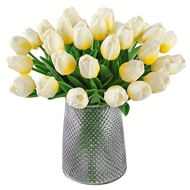 10 Artificial Simulation Tulips with Real Touch, Suitable for Room/Home/Bedroom/Wedding/Office/Cafe Decor, Perfect for Valentine's Day, Birthdays, and Mother's Day.