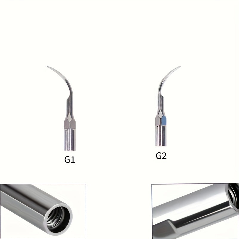 Set of 5 stainless steel dental cleaning tools for gum health and teeth cleaning. Includes non-electric interdental brushes and pick, battery-free.