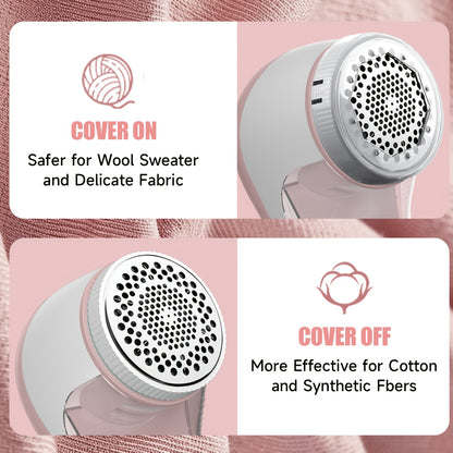 1 set including a 2-in-1 fabric shaver with built-in lint roller and 6-leaf blade USB rechargeable sweater shaver for removing lint and fuzz from clothes, bedding, furniture, carpet, and