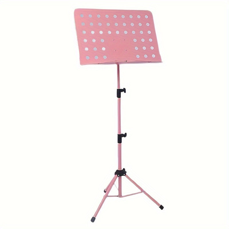 Portable folding music stand suitable for guitar, guzheng, and violin. Can be adjusted vertically.