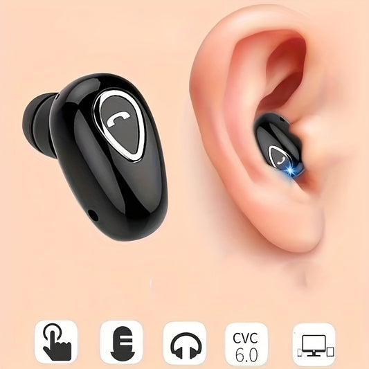 Wireless invisible earbuds for handsfree stereo audio