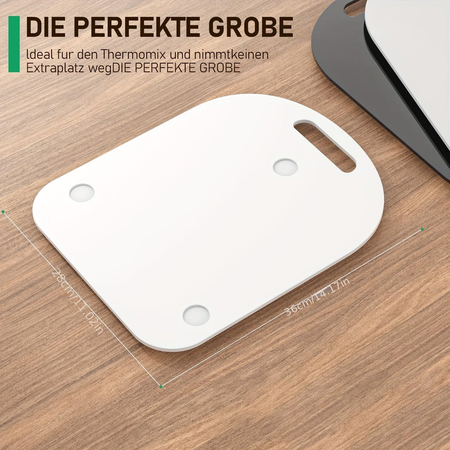 Durable Acrylic Slide Board with PTFE Glide Mat and Handle for Thermomix TM6/TM5 - Convenient Non-Slip Stand with Rubber Feet for Easy Movement on Countertops - High-Quality Kitchen Appliance Moving Pad