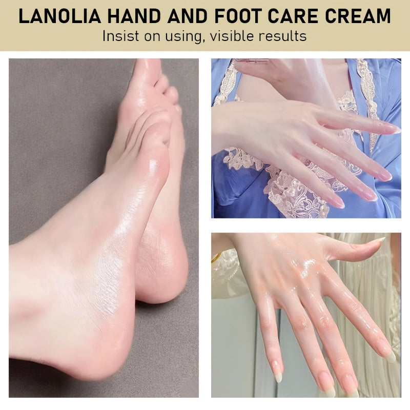 Lanolin Cream with Hyaluronic Acid deeply moisturizes cracked hands and feet in winter, leaving skin soft, smooth, and elastic with regular use.