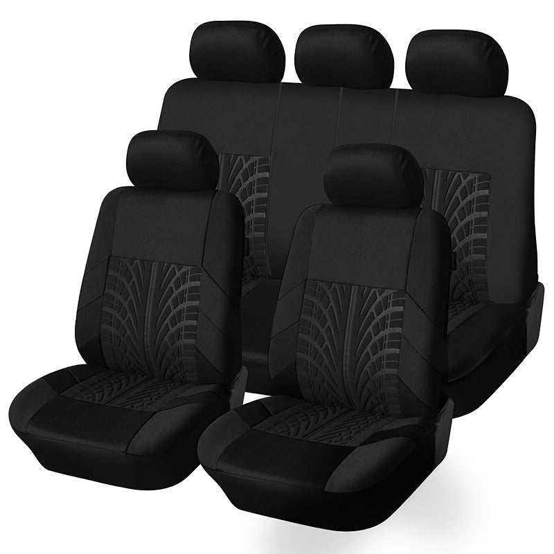 5 Seats Car Seat Covers, Breathable Polyester Split Automotive Front Rear Seat Cushion Covers, Universal for Cars, Trucks, SUVs