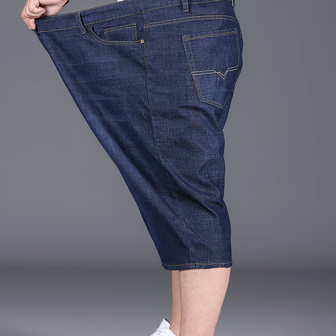 XL Denim Shorts for Big Men: Classic style, breathable, cool, comfortable fit for sports and summer fashion.