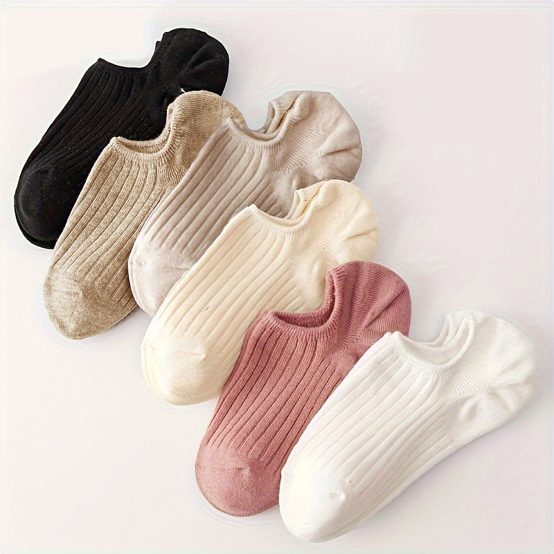 6 pairs of women's comfortable low-top, invisible, and long socks.