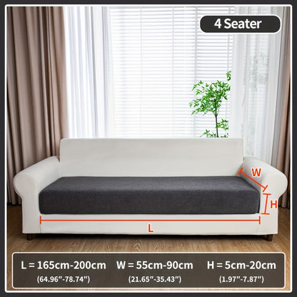 Waterproof stretch sofa cover for all seat sofas, with a modern non-slip design, pet-friendly, and fits L-shaped sofas.