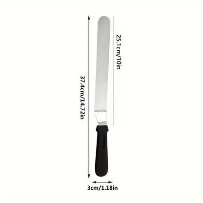 Get a set of 3 high-quality stainless steel cake scrapers, including straight and curved cream scrapers. These professional baking pastry tools are perfect for cake decorating and come in a convenient pack of 3. Add these stainless steel cake scrapers to