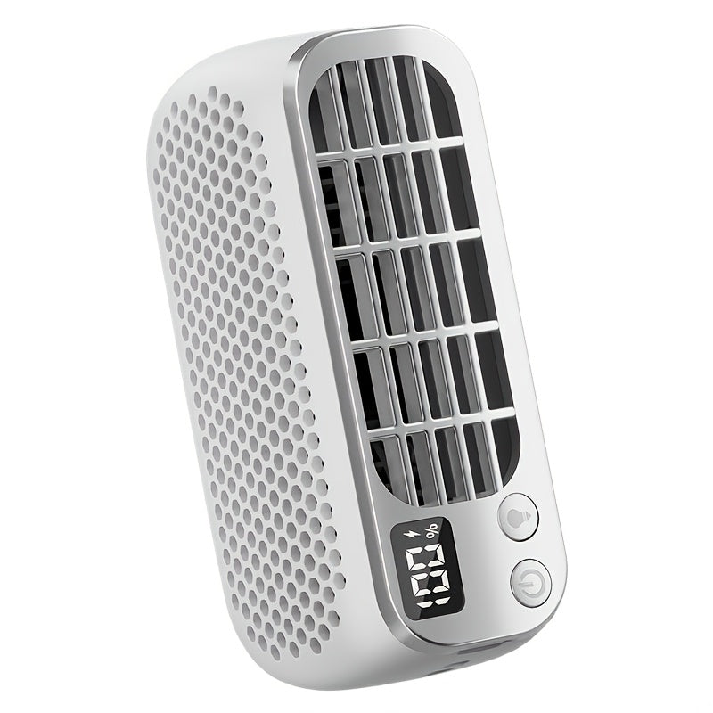 The perfect companion for summer travels, this Portable Mini USB Fan features adjustable wind speeds, a 1200mAh battery, a clear screen, and touch control. It is suitable for both indoor and outdoor use, making it a must-have for staying cool on the go.