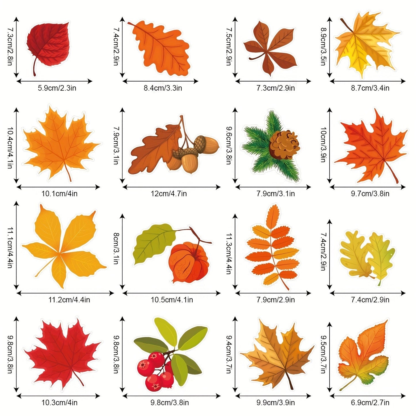 Decorate your bedroom or living room windows with a set of 6 sheets containing 64 autumn maple leaf electrostatic stickers, perfect for Thanksgiving and autumn harvest decorations.