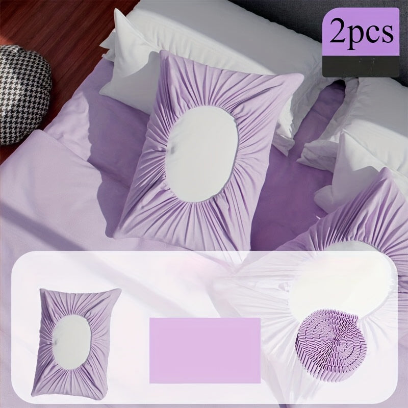 Set of 2 disposable pillowcases, can be machine washed, resistant to dirt and breathable. Fits standard pillows and perfect for use in hotels, beauty salons, and during travel. Pillow core not included.