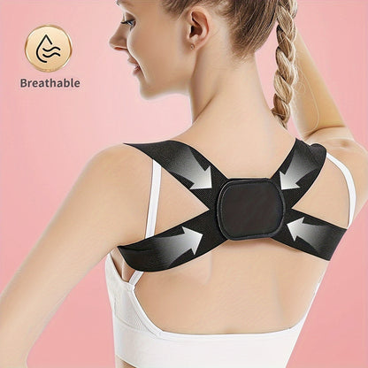 Unisex Adjustable Posture Brace offers comfortable, ergonomic back support, relieves hunchback, and reduces burden on men and women. Made of breathable mesh, with adjustable shoulder