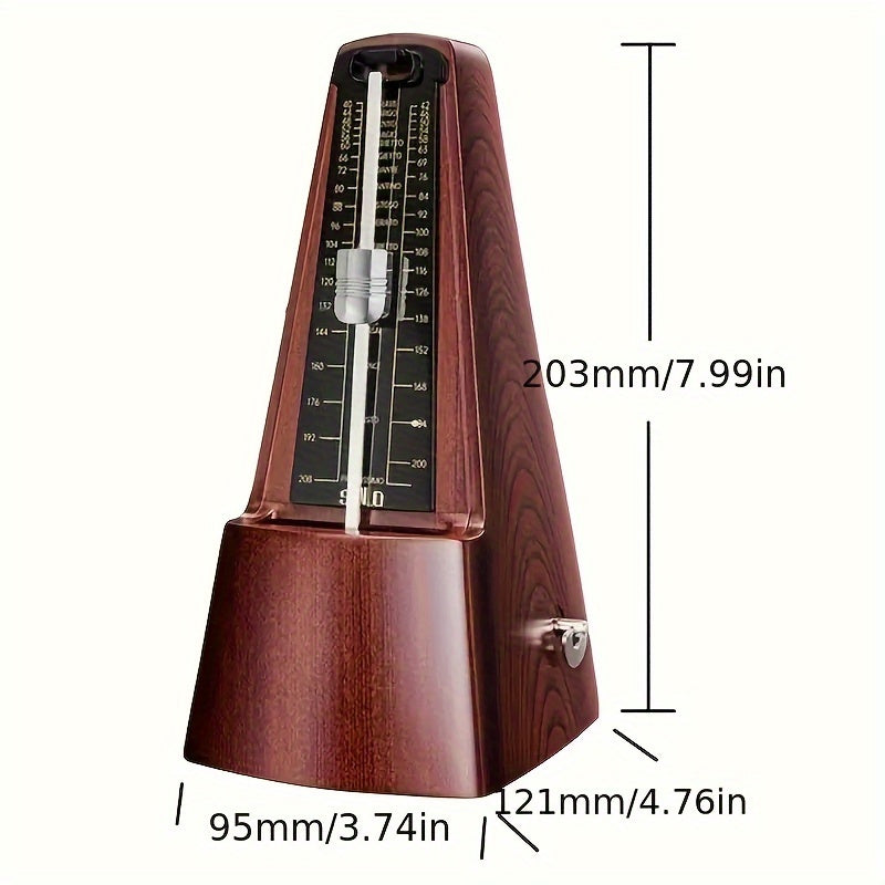 Professional mechanical metronome for musicians made of durable ABS construction, suitable for guitar, piano, violin, and guzheng.