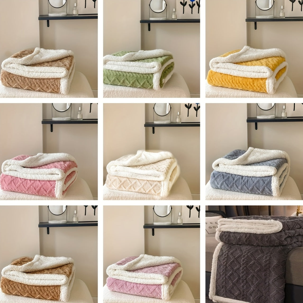 Stay warm and cozy with our 1-piece Cozy Dual-Sided Fleece Throw Blanket. Made from soft and comfortable polyester knit, this blanket is perfect for your bedroom or living room sofa cover. Available in a variety of colors including green, blue, yellow