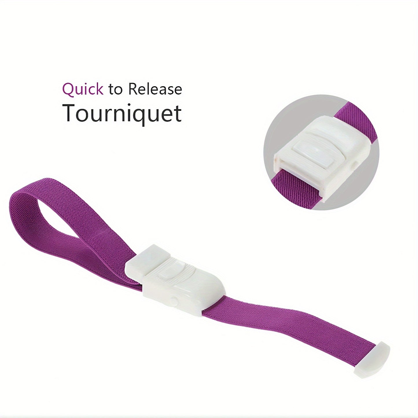 Essential first aid kit accessory: 6-Pack Emergency Tourniquet Set with ABS Buckle, ideal for outdoor activities.