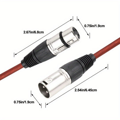 I-Zclive Premium XLR Audio Cable - Male to Female, Zinc Alloy, 3-Pin Balanced Microphone & Speaker Cord for Recording Gear, Preamplifiers, and Radio Stations