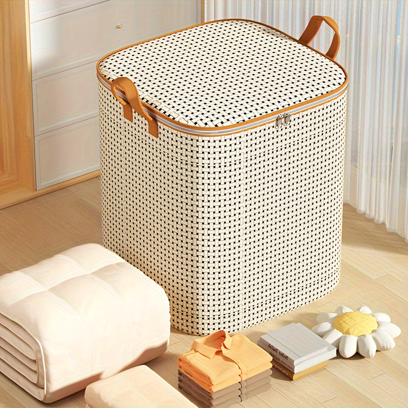 Large waterproof storage bag for clothes and quilts - dustproof and moisture-resistant plastic organizer bag with square shape. This versatile moving and packing bag can also be used for trunks.