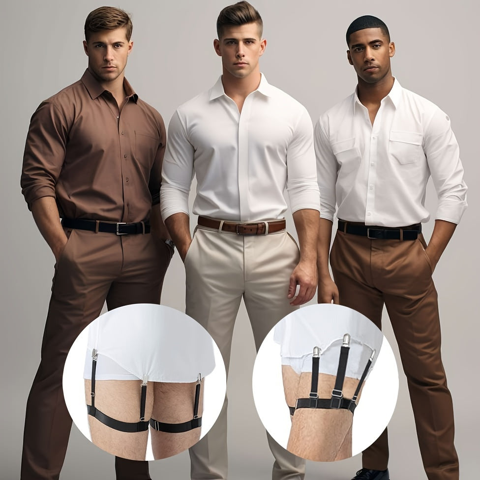 Men's shirt stays - secure shirt position with 1 pair (2 pieces)