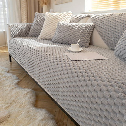 High-quality plush Nordic sofa cushion with fashionable anti-slip design perfect for all seasons.