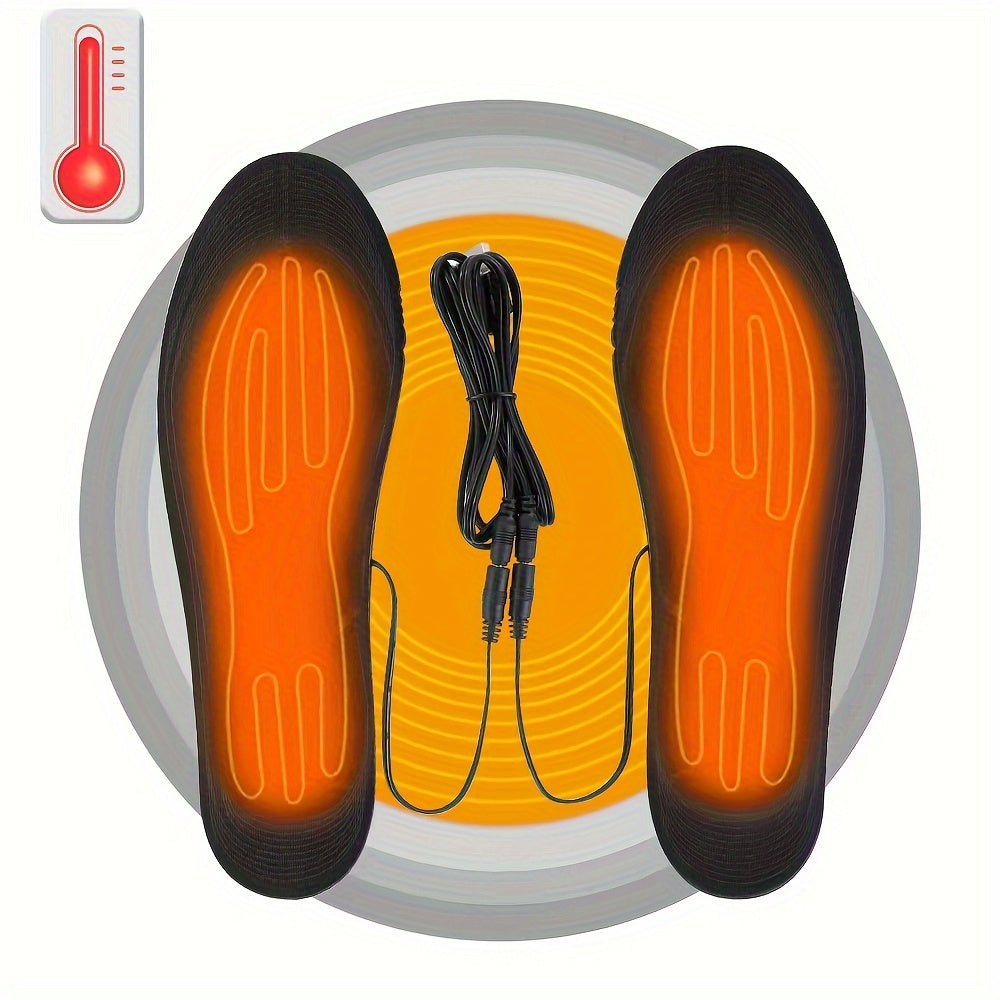 USB Heated Insole: Ideal for Winter Activities, Keeps Feet Warm.