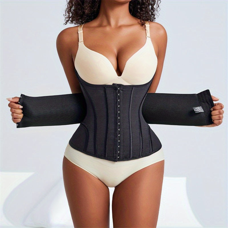 Women's waist trainer belt for tummy control and compression.