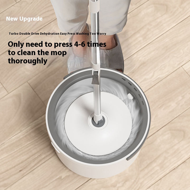 Get your hands on the 1set Turbo Spin Mop and Bucket Set, complete with a 128cm handle made from high-quality ABS material. This set features an easy wring system for efficient cleaning with just 4-6 presses. With an integrated drain, this mop and bucket