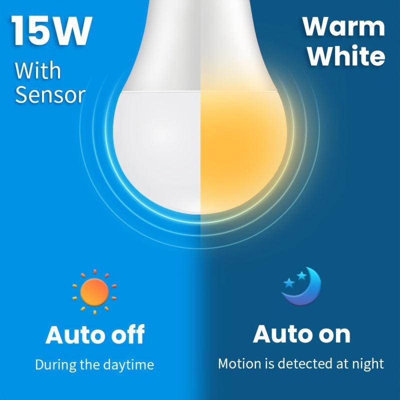 2pcs Motion Sensor LED Light Bulb for Home