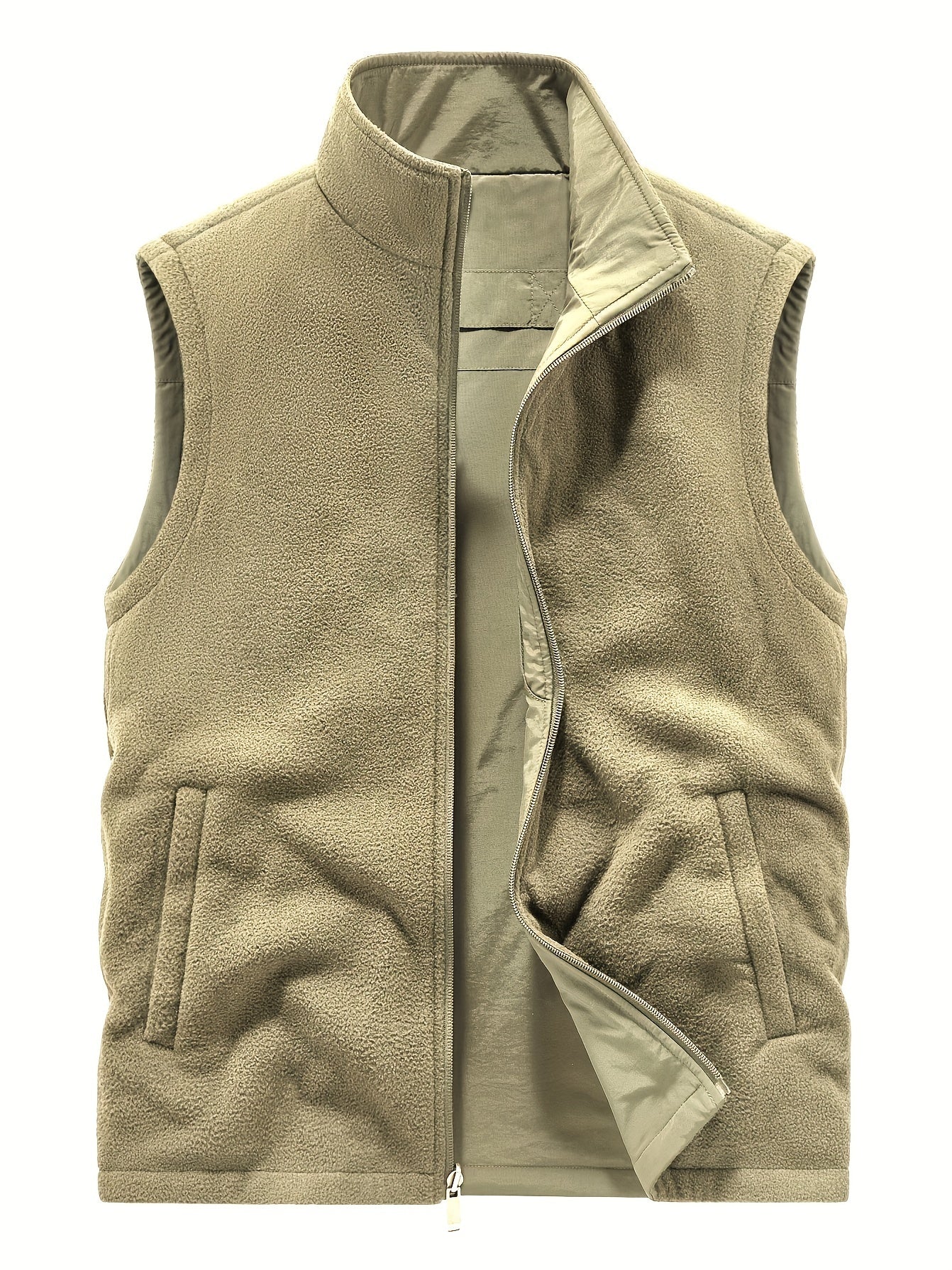 Men's reversible sleeveless vest with embroidered letters - versatile for travel, work, and outdoor activities.