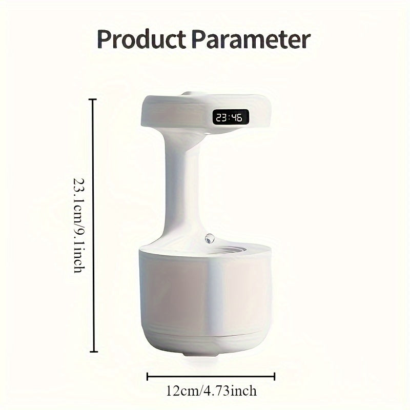 Enhance your home's air quality and mood with the Anti-Gravity Humidifier featuring a clock, night light, and ornament.